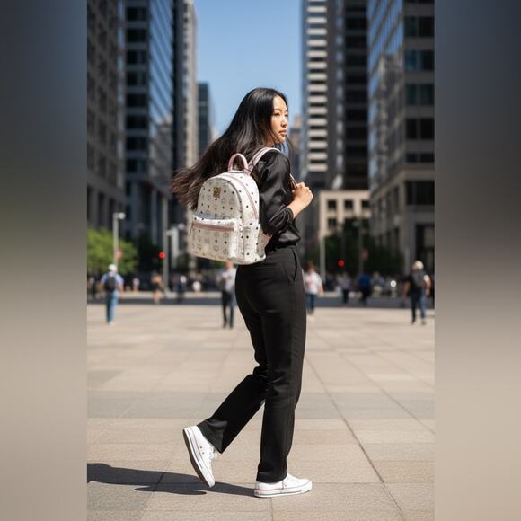 MCM Visetos PUNK RABBIT Stark Backpack EXCELLENT & HTF! 🩷 🐰 - Picture 3 of 9